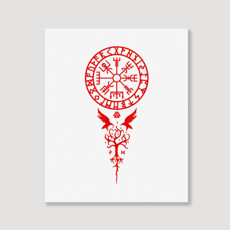 Vegvisir Runes Funny Viking Compass Nordic Gift Men Women Portrait Canvas Print | Artistshot