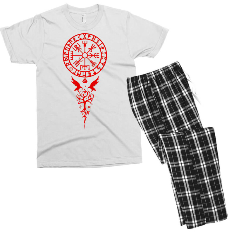 Vegvisir Runes Funny Viking Compass Nordic Gift Men Women Men's T-shirt Pajama Set | Artistshot