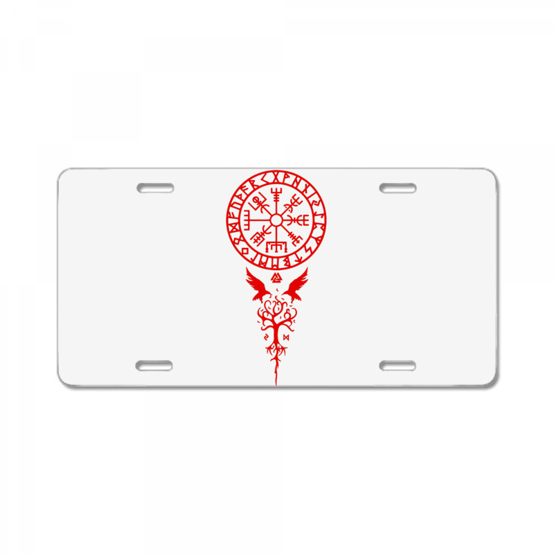 Vegvisir Runes Funny Viking Compass Nordic Gift Men Women License Plate | Artistshot