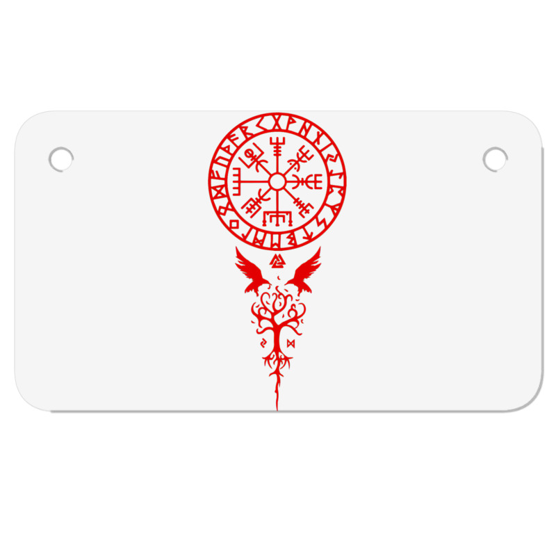 Vegvisir Runes Funny Viking Compass Nordic Gift Men Women Motorcycle License Plate | Artistshot