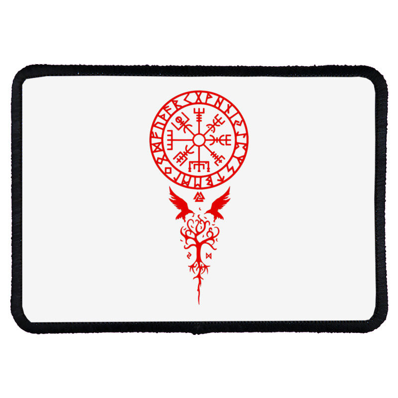 Vegvisir Runes Funny Viking Compass Nordic Gift Men Women Rectangle Patch | Artistshot