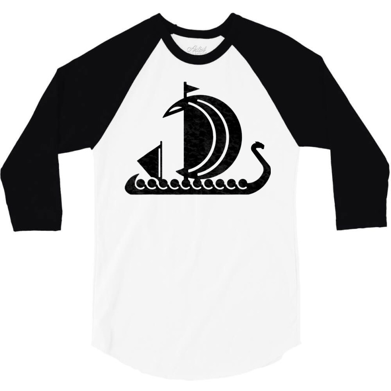 Viking Warrior Sailing Ship Scandinavian Greyjoy 3/4 Sleeve Shirt | Artistshot