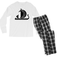 Viking Warrior Sailing Ship Scandinavian Greyjoy Men's Long Sleeve Pajama Set | Artistshot