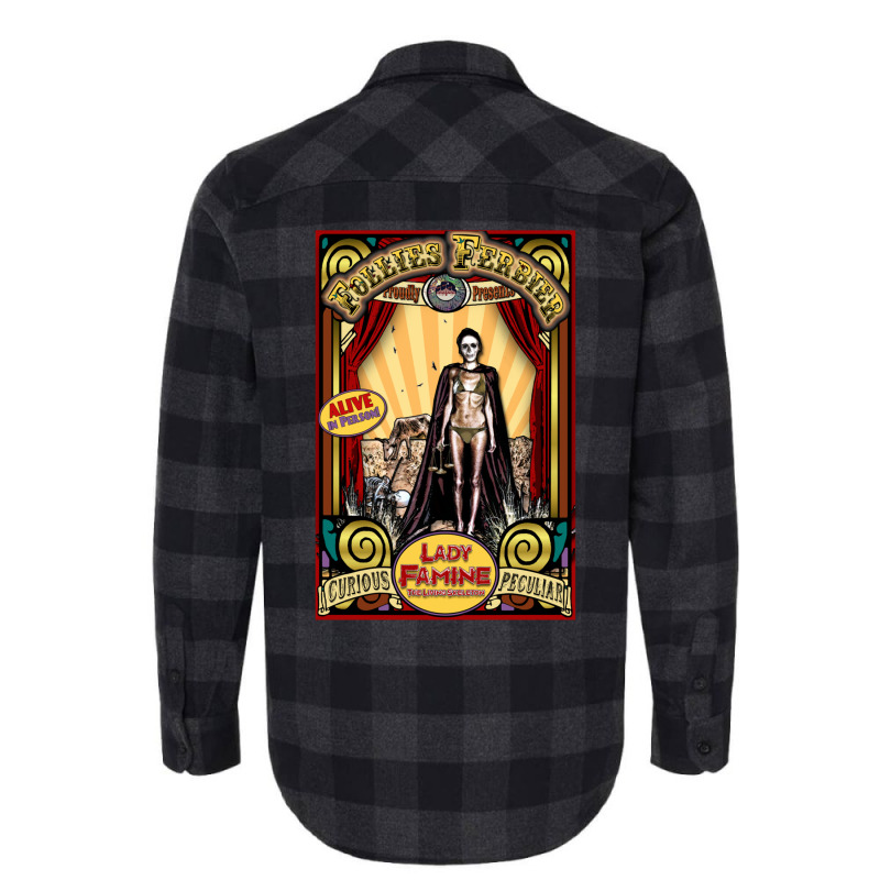 Lady Famine  The Living Skeleton Sideshow Poster Flannel Shirt by kebabbmkhabar | Artistshot