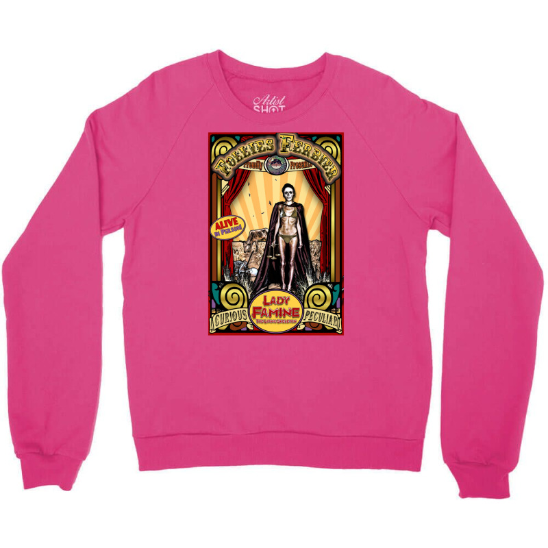 Lady Famine  The Living Skeleton Sideshow Poster Crewneck Sweatshirt by kebabbmkhabar | Artistshot