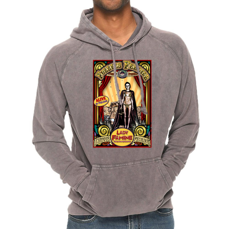 Lady Famine  The Living Skeleton Sideshow Poster Vintage Hoodie by kebabbmkhabar | Artistshot