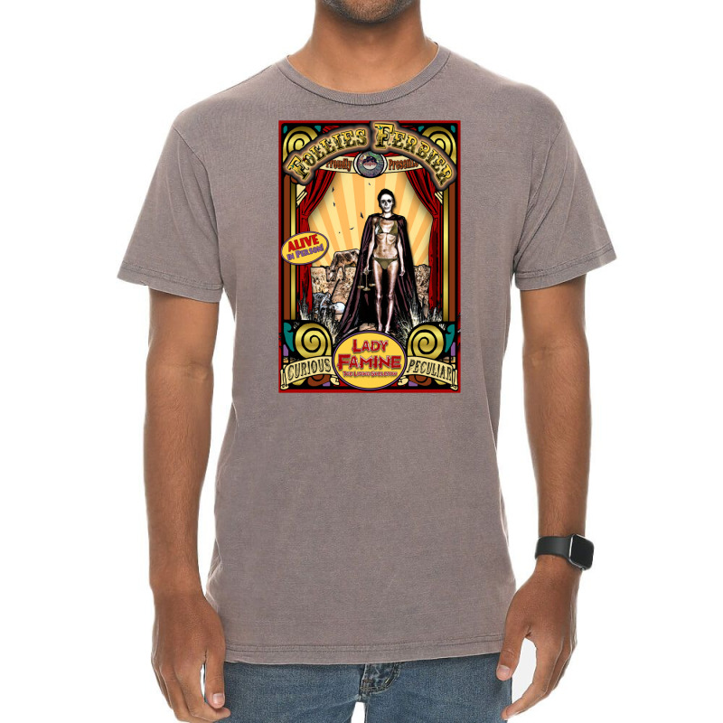 Lady Famine  The Living Skeleton Sideshow Poster Vintage T-Shirt by kebabbmkhabar | Artistshot