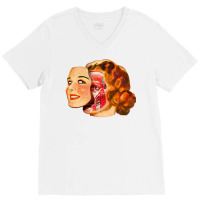 Lady Muscleface V-neck Tee | Artistshot