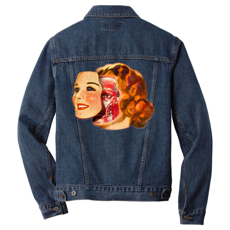 Lady Muscleface Men Denim Jacket by kebabbmkhabar | Artistshot