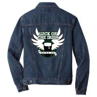 Luck Of The Irish Drink Up Men Denim Jacket | Artistshot