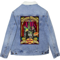 The Gator Girl Sideshow Poster Unisex Sherpa-lined Denim Jacket | Artistshot