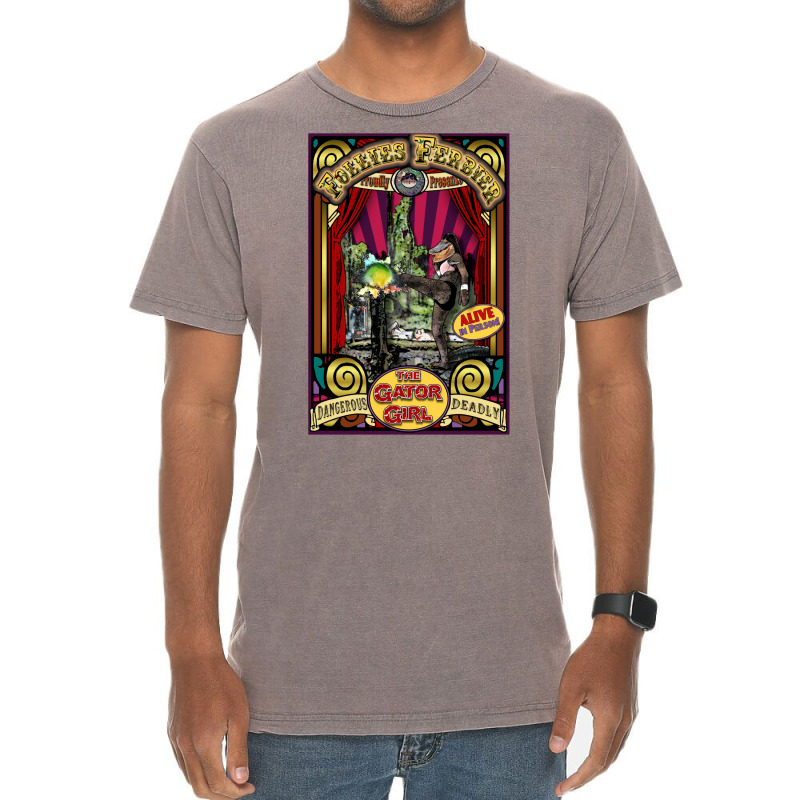 The Gator Girl Sideshow Poster Vintage T-Shirt by taoukrestlet | Artistshot