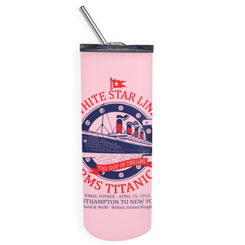 White Star Line   Titanic Skinny Tumbler | Artistshot