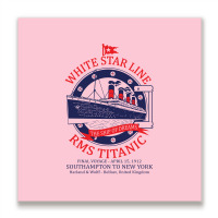 White Star Line   Titanic Metal Print Square | Artistshot