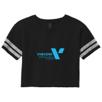 Blue Viacom Studio Design Scorecard Crop Tee | Artistshot