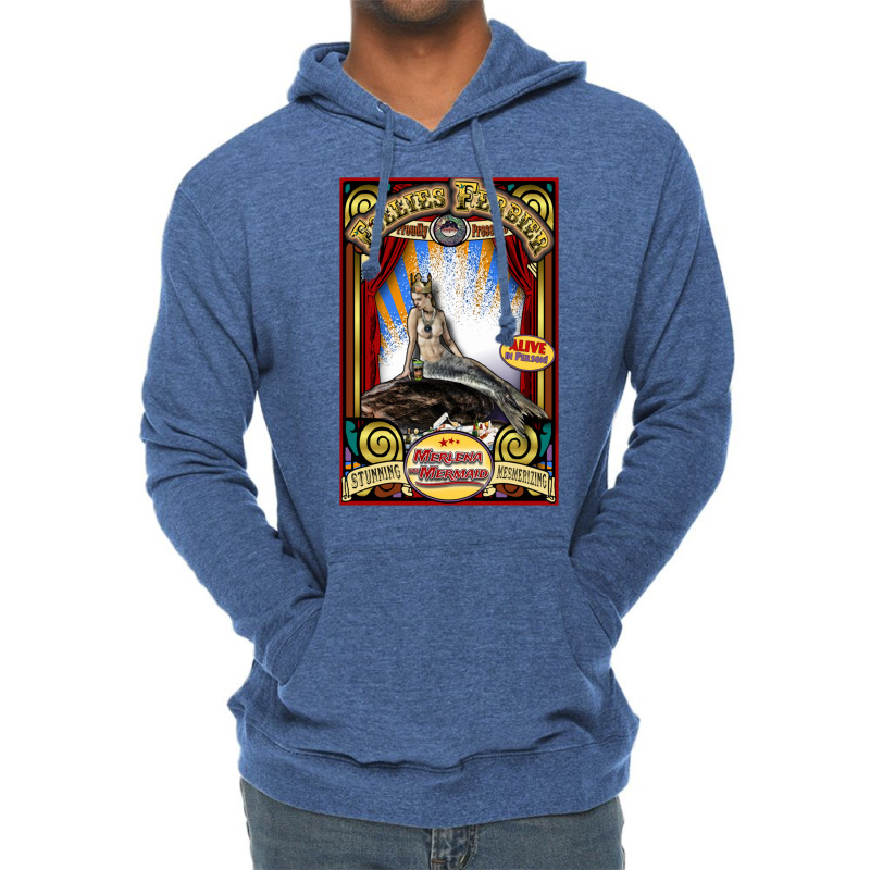 Merlena The Mermaid Sideshow Poster Lightweight Hoodie by wasoufkuknag | Artistshot