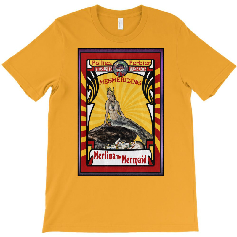 Merlina The Mermaid (vintage Poster) T-Shirt by wasoufkuknag | Artistshot