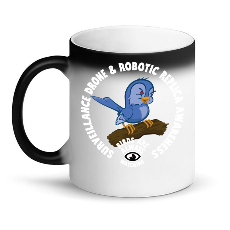 Surveillance Drone And Robotic Replica Awareness Magic Mug by sashuesemetew | Artistshot