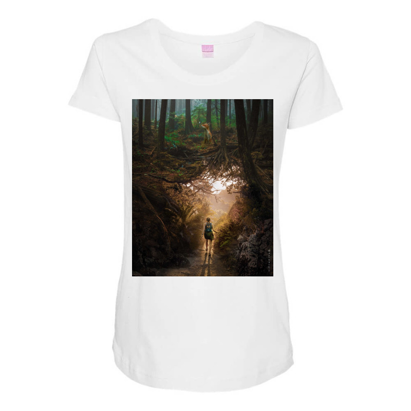 Forest Maternity Scoop Neck T-shirt by keremcgrc | Artistshot