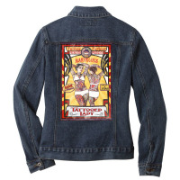 The Tattooed Lady Sideshow Poster Ladies Denim Jacket | Artistshot