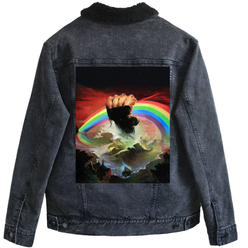 Rainbow Rising Classic Perfection Unisex Sherpa-lined Denim Jacket | Artistshot