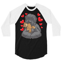 Russkiy Tchiorny Terrier T  Shirt Black Russian Terrier With Stuffed A 3/4 Sleeve Shirt | Artistshot