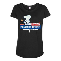 The Original Pancake House Breakfast Restaurant's Marquee From First C Maternity Scoop Neck T-shirt | Artistshot