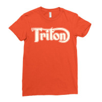 Triton Classic Motorcycles In Vintage Cream Ladies Fitted T-shirt | Artistshot