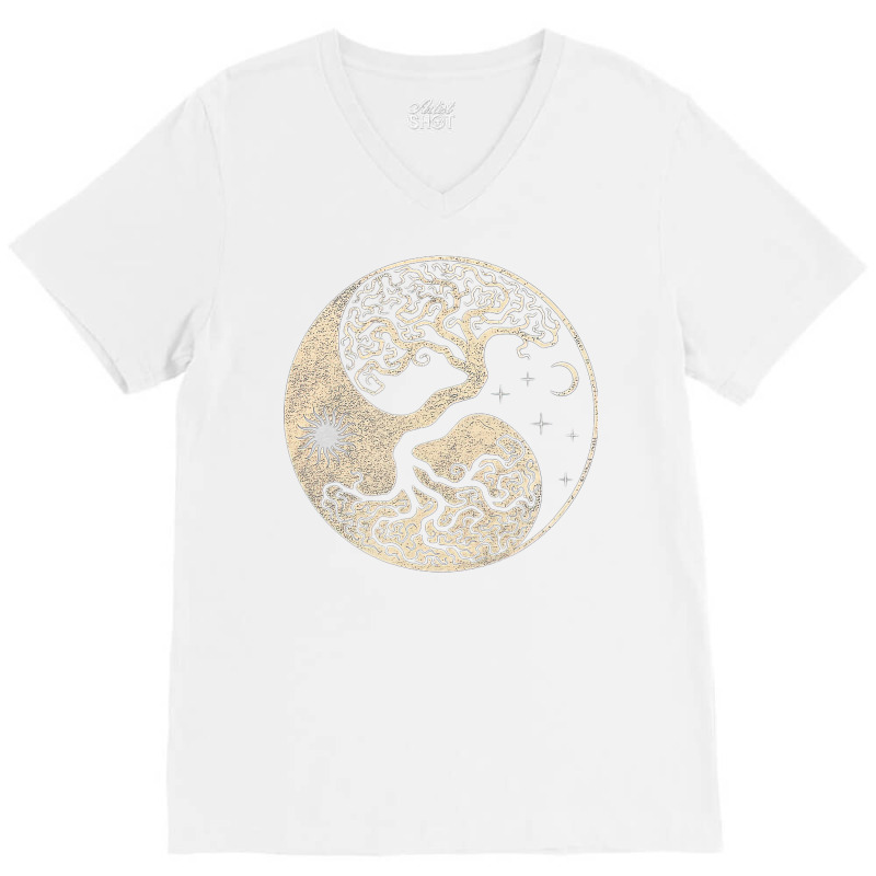 Viking Odin Wotan Norse Mythology Warrior V-Neck Tee by salyerplantzp | Artistshot