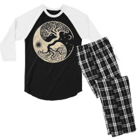 Viking Odin Wotan Norse Mythology Warrior Men's 3/4 Sleeve Pajama Set | Artistshot