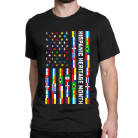 National Hispanic Heritage Month Celebration Latin Flags Classic T-shirt | Artistshot