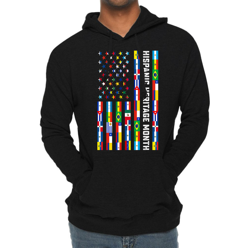 National Hispanic Heritage Month Celebration Latin Flags Lightweight Hoodie by KimberleeWilson786 | Artistshot