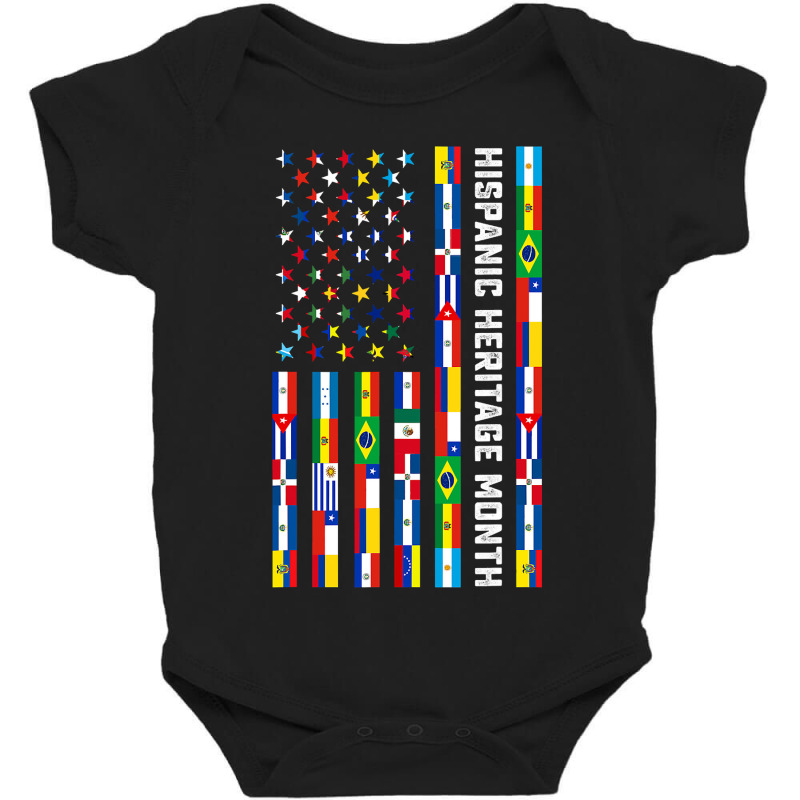 National Hispanic Heritage Month Celebration Latin Flags Baby Bodysuit by KimberleeWilson786 | Artistshot