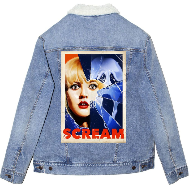 Scream Unisex Sherpa-Lined Denim Jacket by Alan Reilly | Artistshot