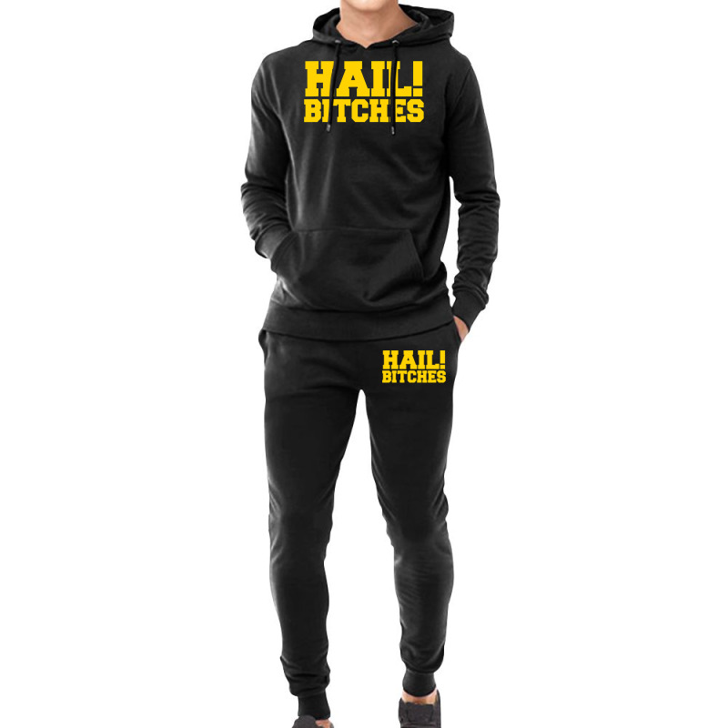 State Of Michigan Hail Bitches  Ann Arbor Mi Fun Adult Hoodie & Jogger Set | Artistshot