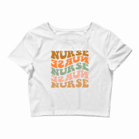 Thankful Registered Nurse Vintage Fall Vibes Autumn Leaves Crop Top | Artistshot