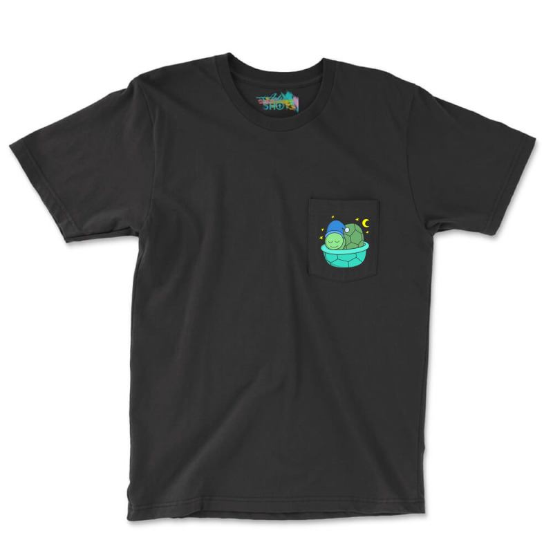 Turtle T  Shirt Cute Sleepy Turtle T  Shirt Pocket T-Shirt by stammivy480 | Artistshot