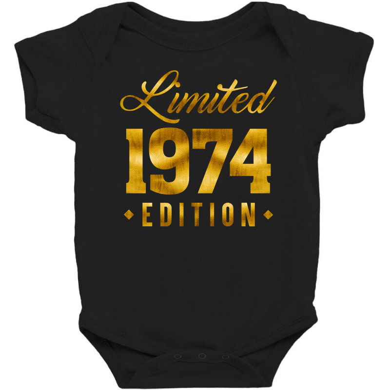 Limited Edition 1974 Birth Year Gold Baby Bodysuit | Artistshot