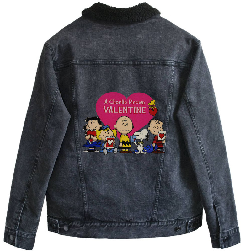 Peanut Valentine   Valentine Day Unisex Sherpa-lined Denim Jacket | Artistshot