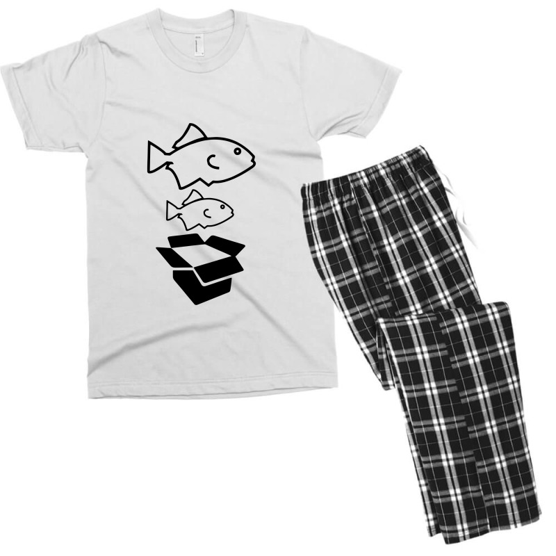 Big Fish Little Fish Cardboard Box Men's T-shirt Pajama Set by skw art | Artistshot