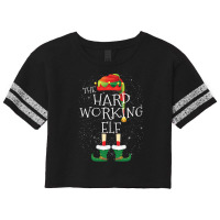 Hard Working Elf Family Matching Christmas Group Funny Gift Scorecard Crop Tee | Artistshot