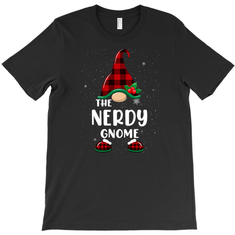 Nerdy Gnome Buffalo Plaid Matching Family Christmas Pajama T-shirt | Artistshot