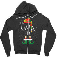 Oma Elf Family Matching Christmas Group Funny Gift Zipper Hoodie | Artistshot