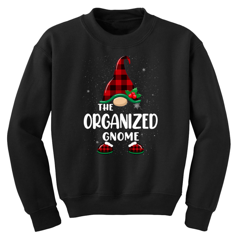 Organized Gnome Buffalo Plaid Matching Family Christmas Pajama Funny G Youth Sweatshirt by DaniArt | Artistshot