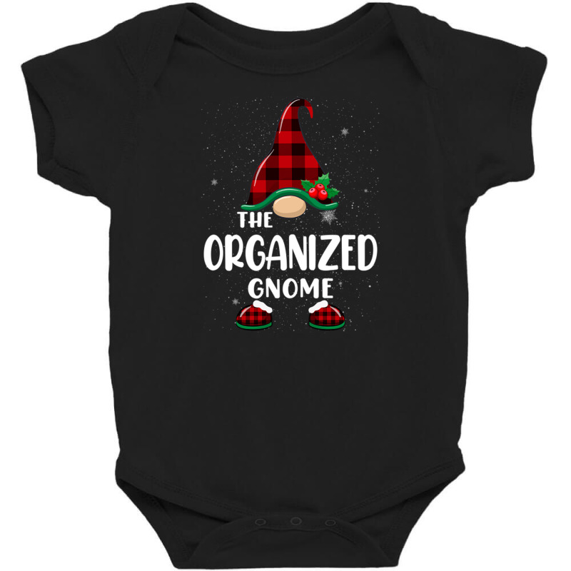 Organized Gnome Buffalo Plaid Matching Family Christmas Pajama Funny G Baby Bodysuit by DaniArt | Artistshot