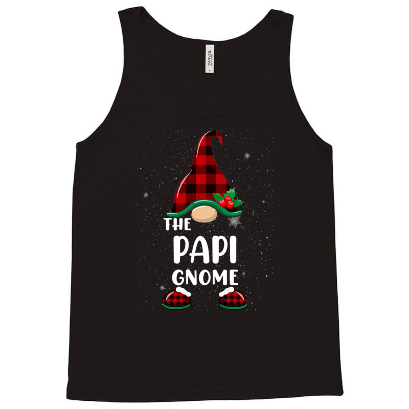 Papi Gnome Buffalo Plaid Matching Family Christmas Pajama Funny Gift Tank Top | Artistshot