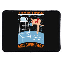 Train Hard And Swim Fast Rectangle Patch | Artistshot