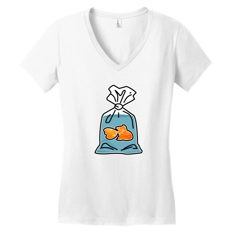 Little Fish Women's V-Neck T-Shirt by halostudios | Artistshot