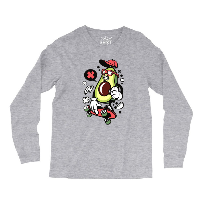 Avocado Skater Long Sleeve Shirts | Artistshot