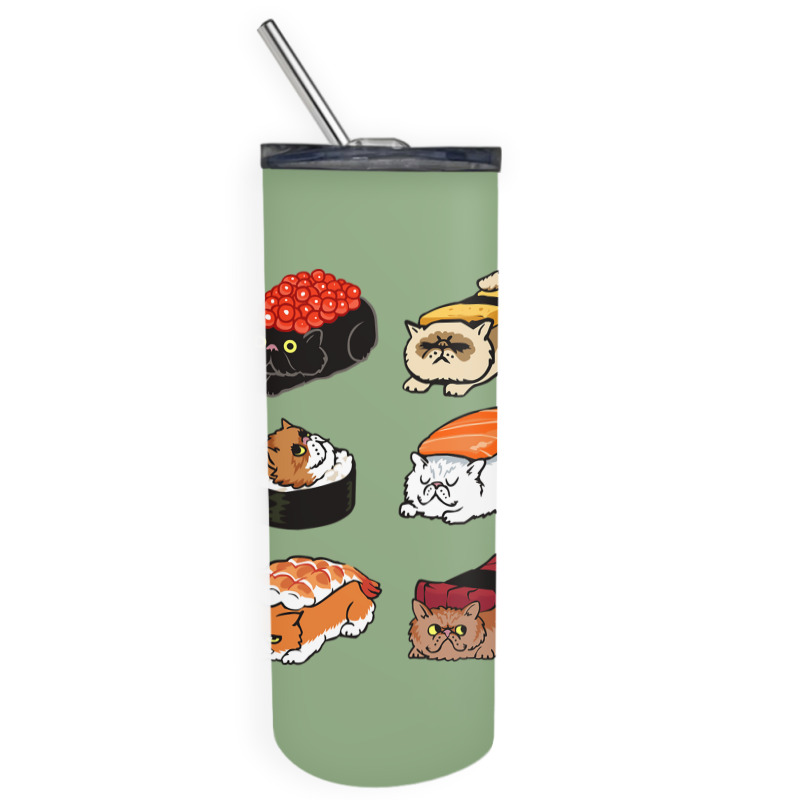 Sushi Persian Cat Skinny Tumbler | Artistshot